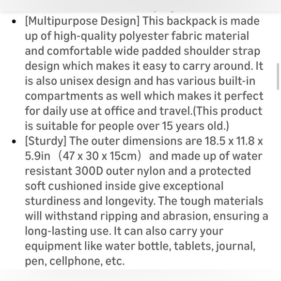 Black Unisex Backpack with combo lock security, USB charging ports, anti-theft main image 11